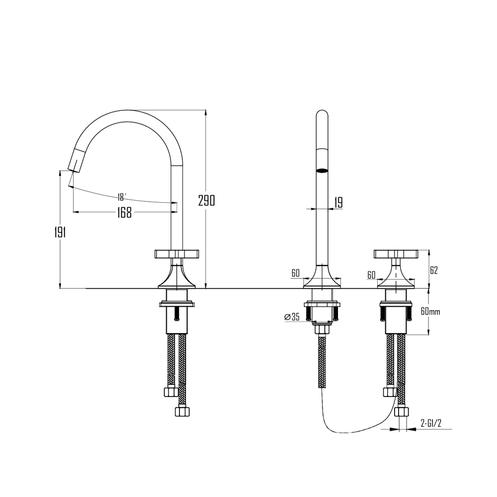 ÖSTRA BASIN FAUCET-ÖST-201