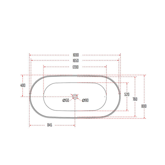 ASKUN BATHTUB-ASK612-1690