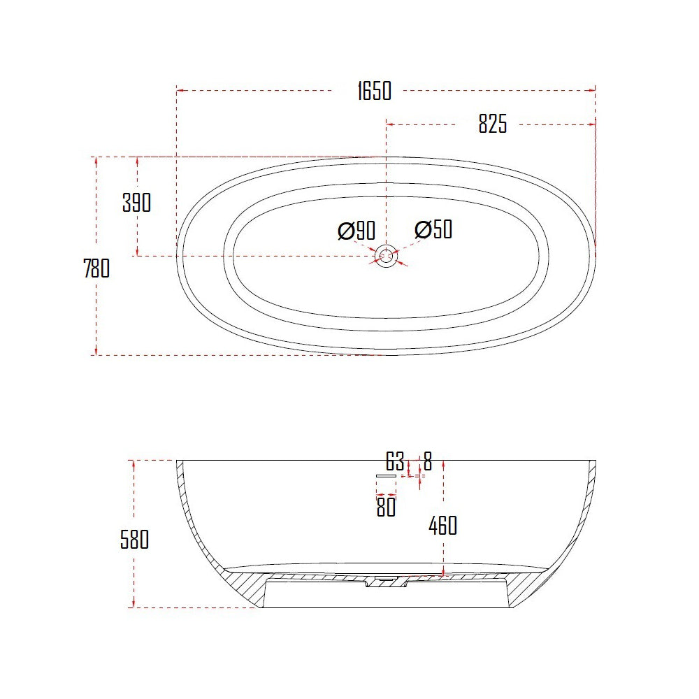INOM BATHTUB-INO8807-1650