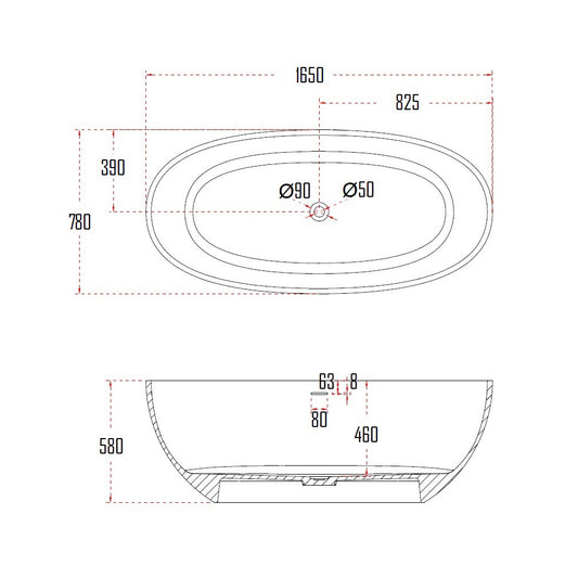 INOM BATHTUB-INO8807-1650