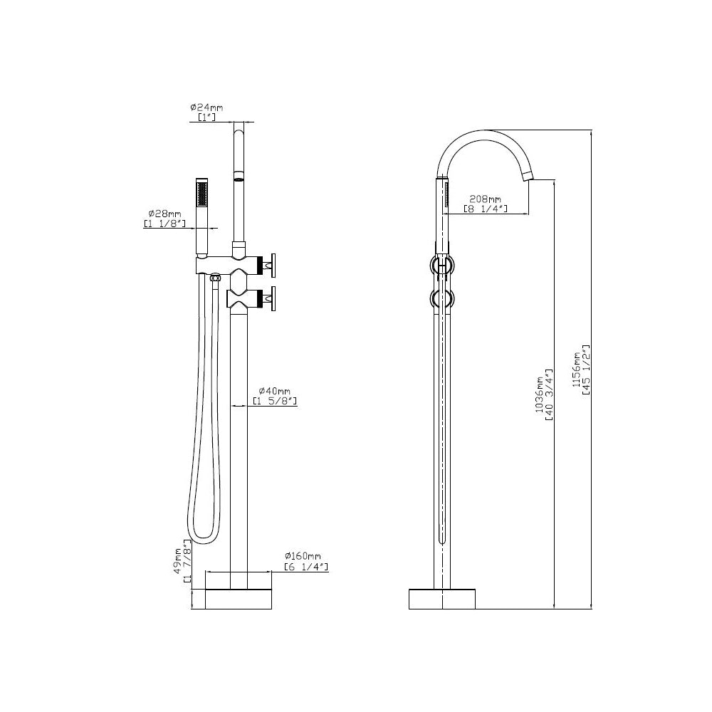 NASET BATHTUB MIXER-NAS-887