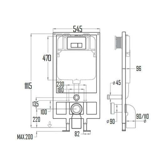 CONCEALED CISTERN-SVER-103CC