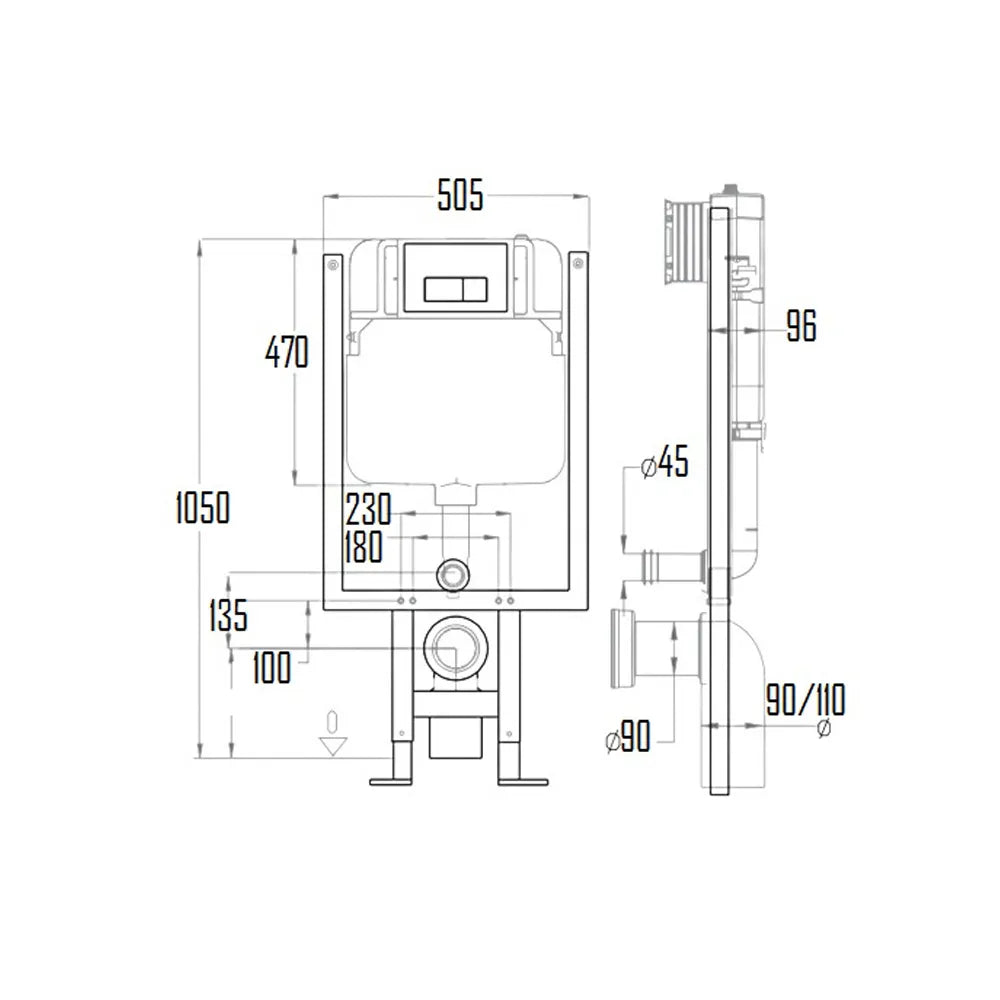 CONCEALED CISTERN-SVER-107CC