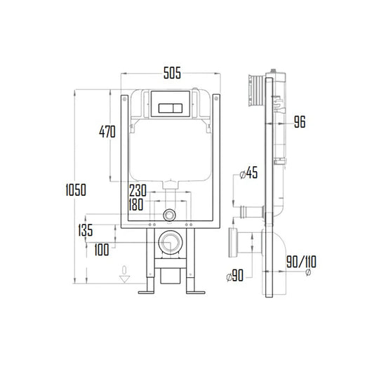 CONCEALED CISTERN-SVER-107CC