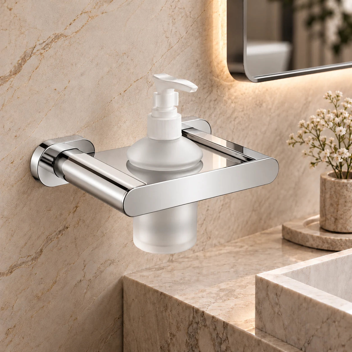 GRUMS SOAP DISPENCER W/HOLDER-GRU-861