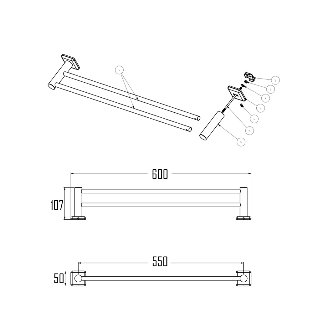 NORRMALM TOWEL BAR-NOR-802