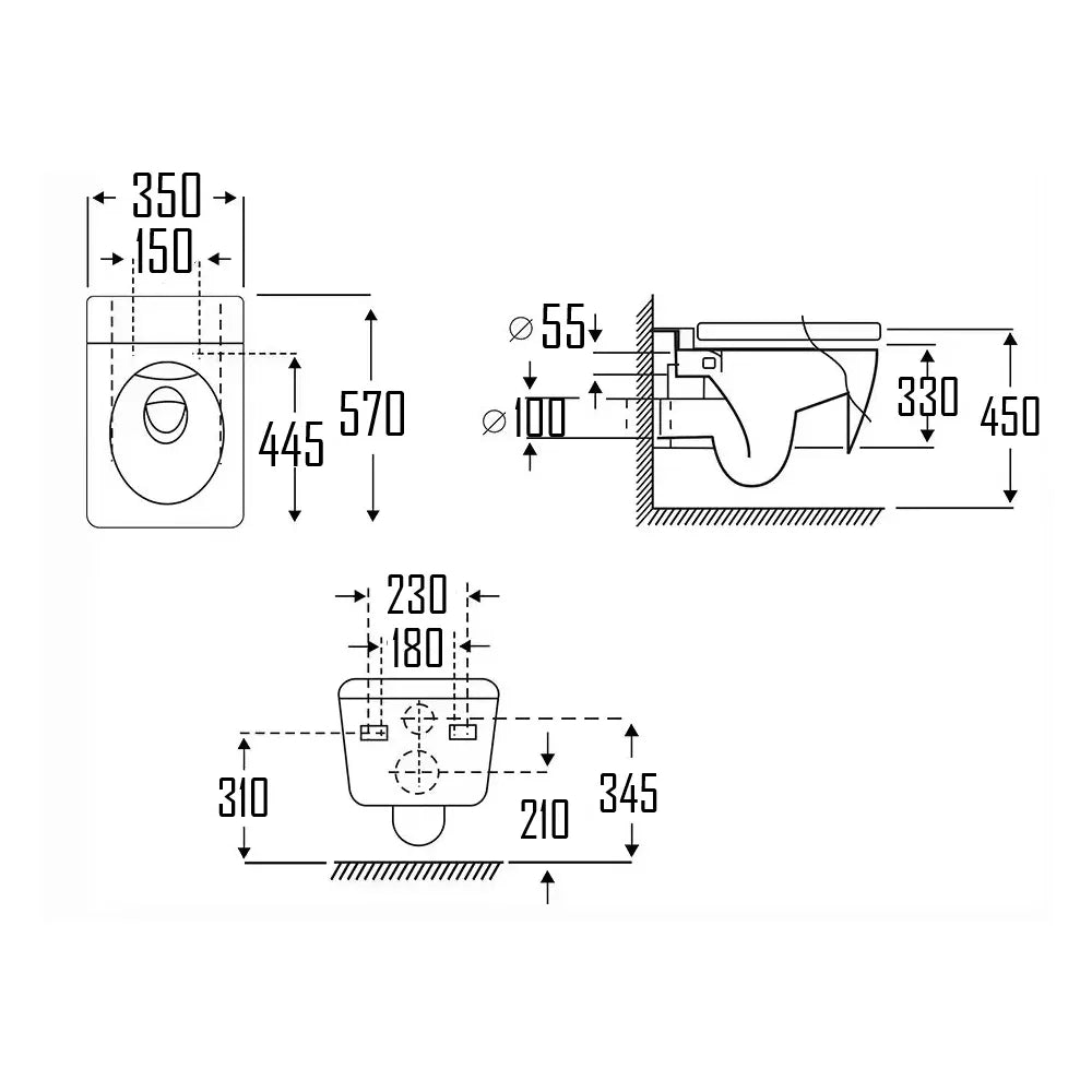 RUNDA WALL HUNG WC-RUN-8032