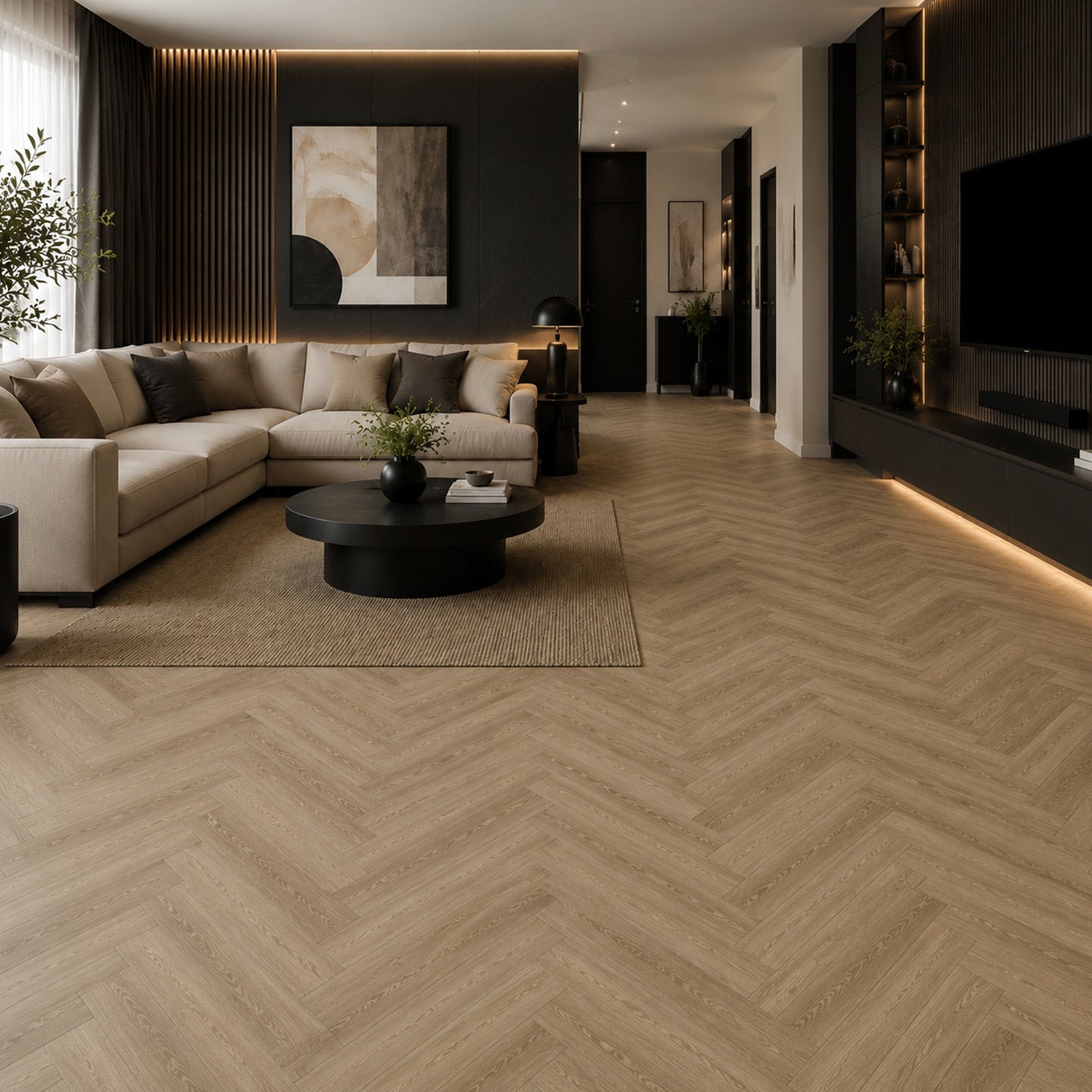 SPC Flooring Jura Sandstone Neutral Oak (Herringbon)