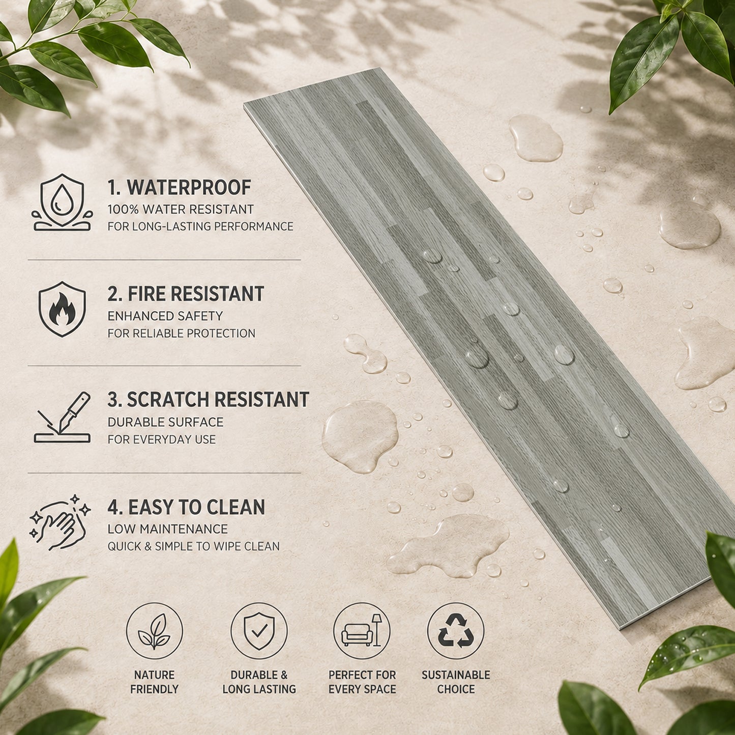 SPC Flooring Bavaria Silver Mosaic Ash (Plank)
