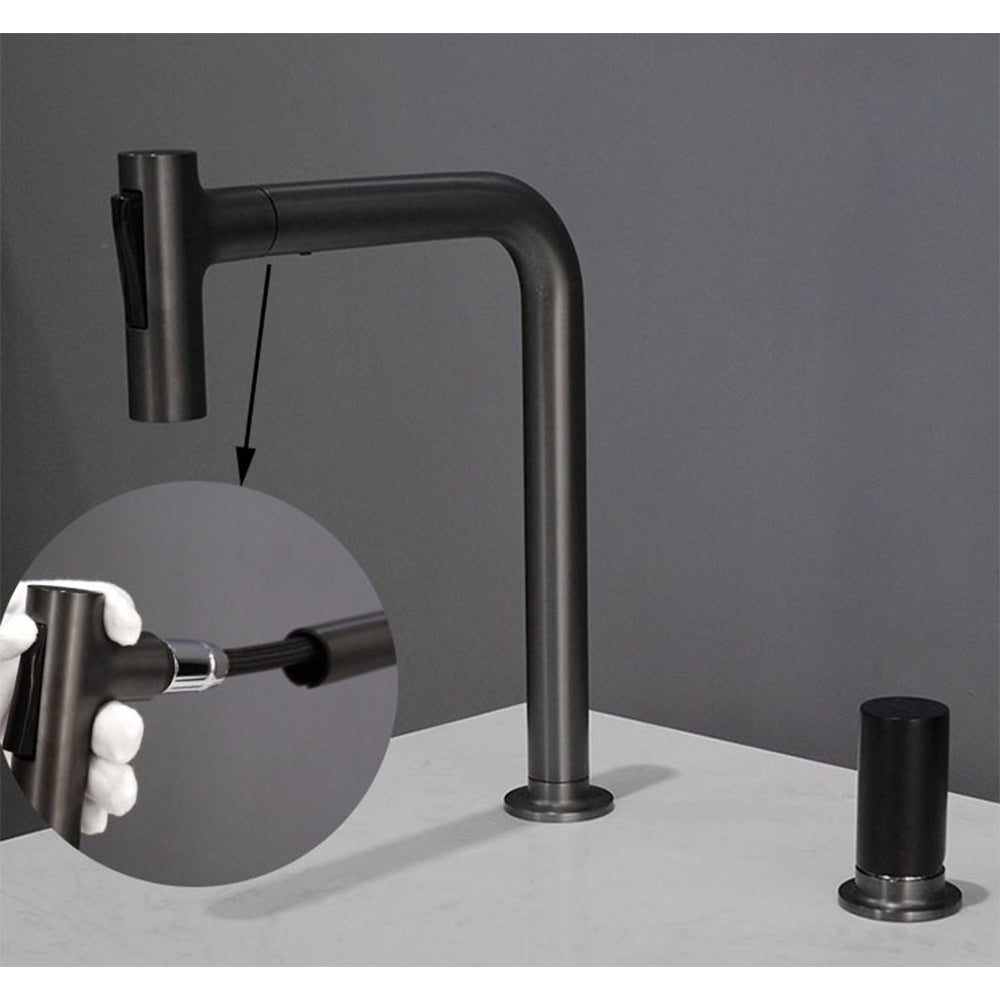 DALARNA 2-HOLE KITCHEN MIXER W/ PULL OUT SHOWER-DAL-1257