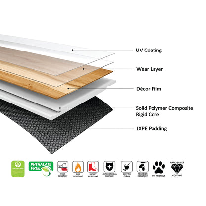 SPC Flooring Arctic Pearl Frost Ash (Herringbon)