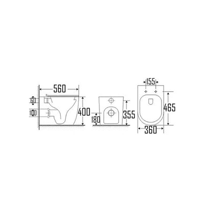 BACK TO WALL WC-RAM-402