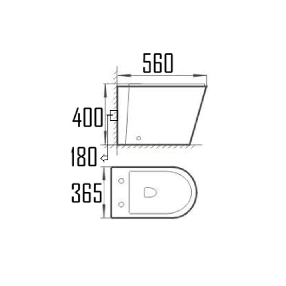 TREKA BACK TO WALL WC-TRE-8031