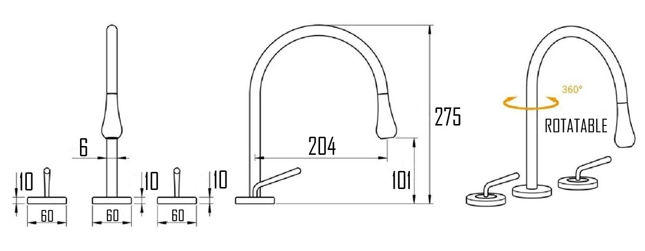 TROSA BASIN FAUCET-TRO-0404