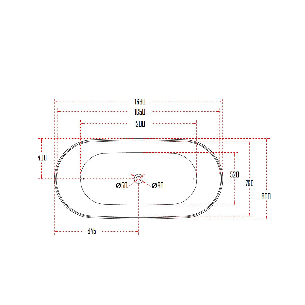 ASKUN BATHTUB-ASK612-1690