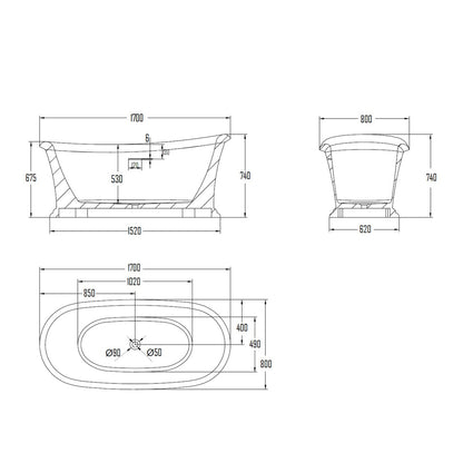 HEDEN BATHTUB-HED992-1700