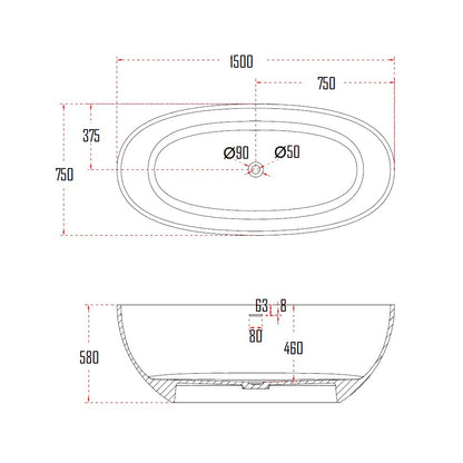 INOM BATHTUB-INO8807-1500