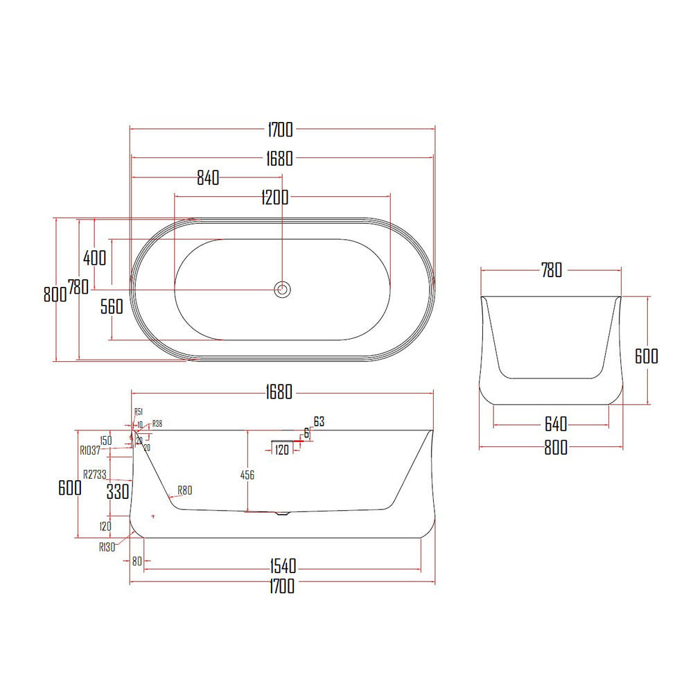 LANDA BATHTUB-LAN801-1700