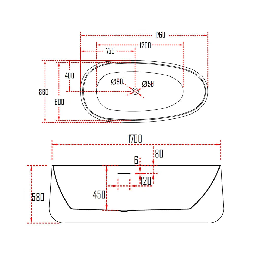 MAJORNA BATHTUB-MAJ967-1760