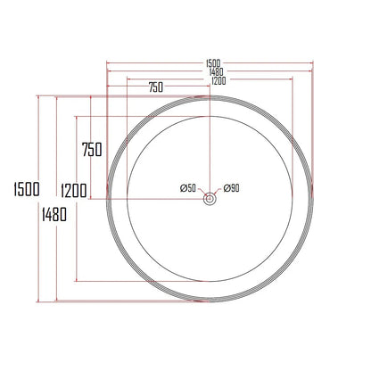OLSK BATHTUB-OLS987-1500