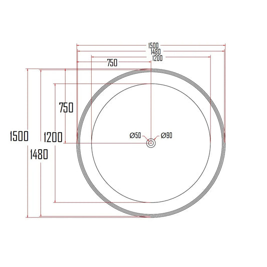 OLSK BATHTUB-OLS987-1500