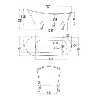 SKAR BATHTUB-SKA501-1760