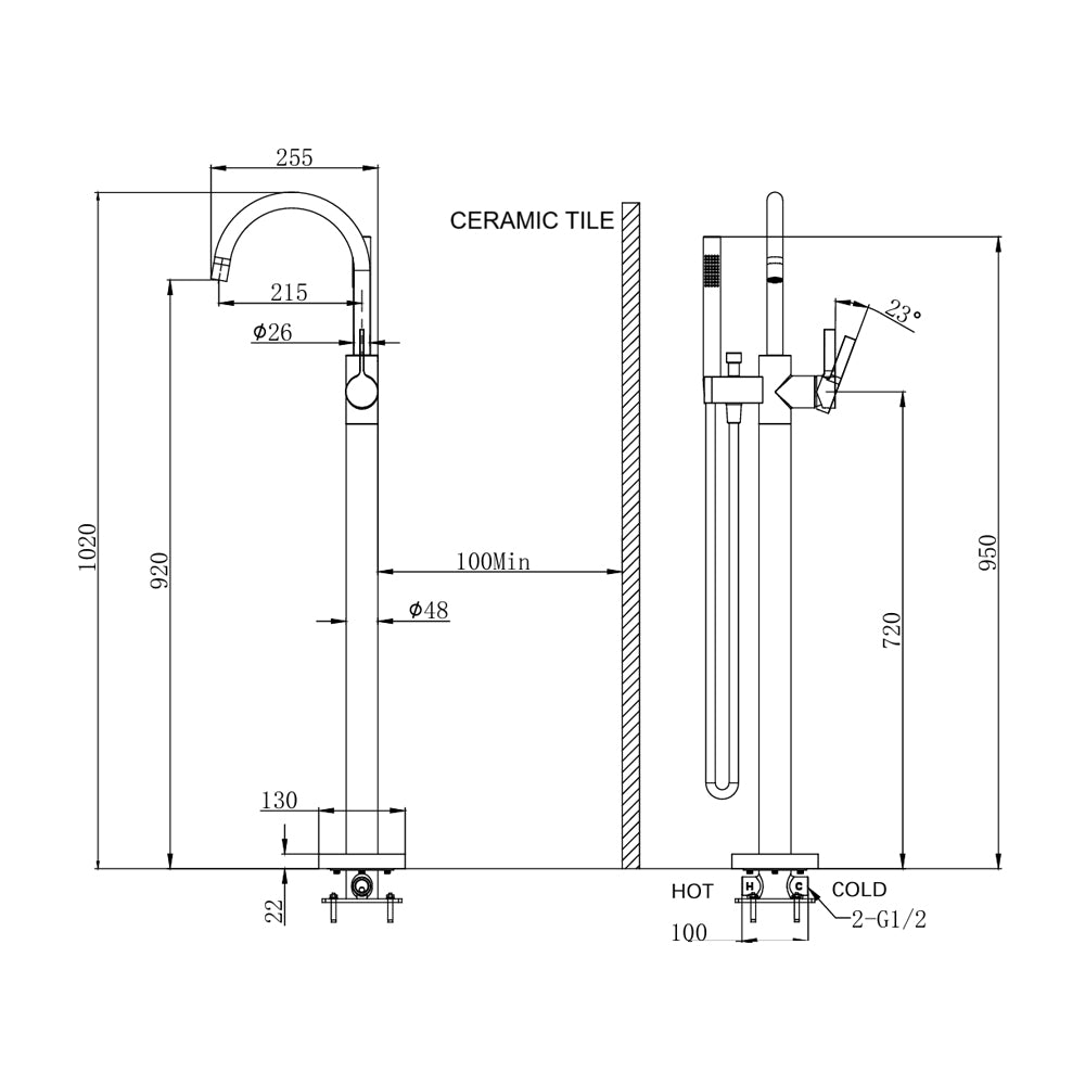 BROMMA BATHTUB MIXER-BRO-918