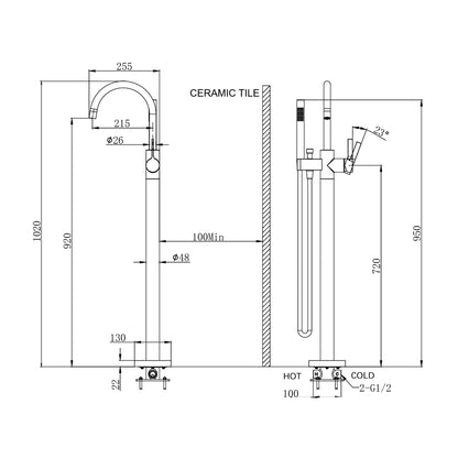 BROMMA BATHTUB MIXER-BRO-918