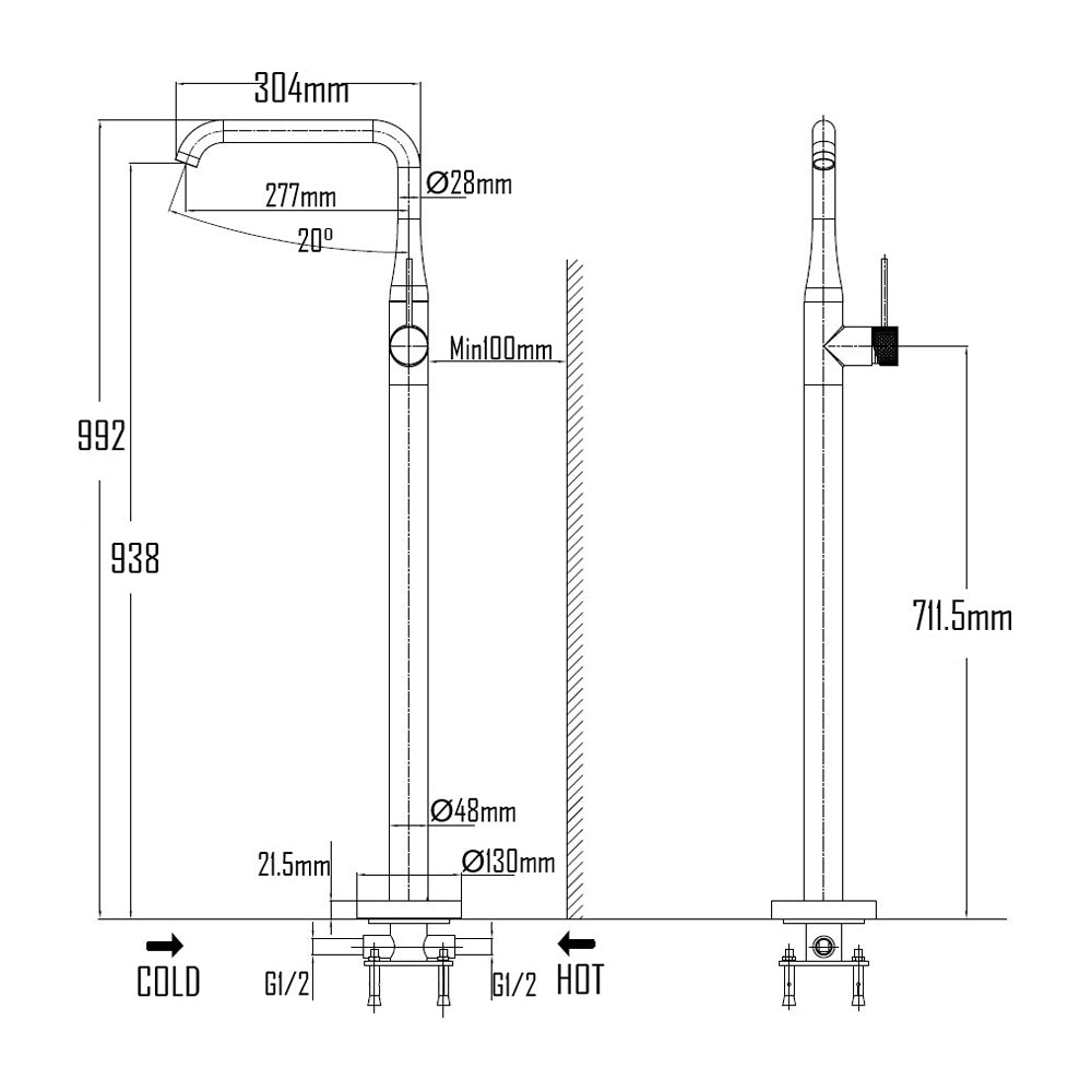 FARSTA BATHTUB MIXER-FAR-506