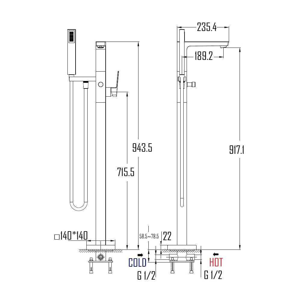 HARRISON BATHTUB MIXER-HAR-204