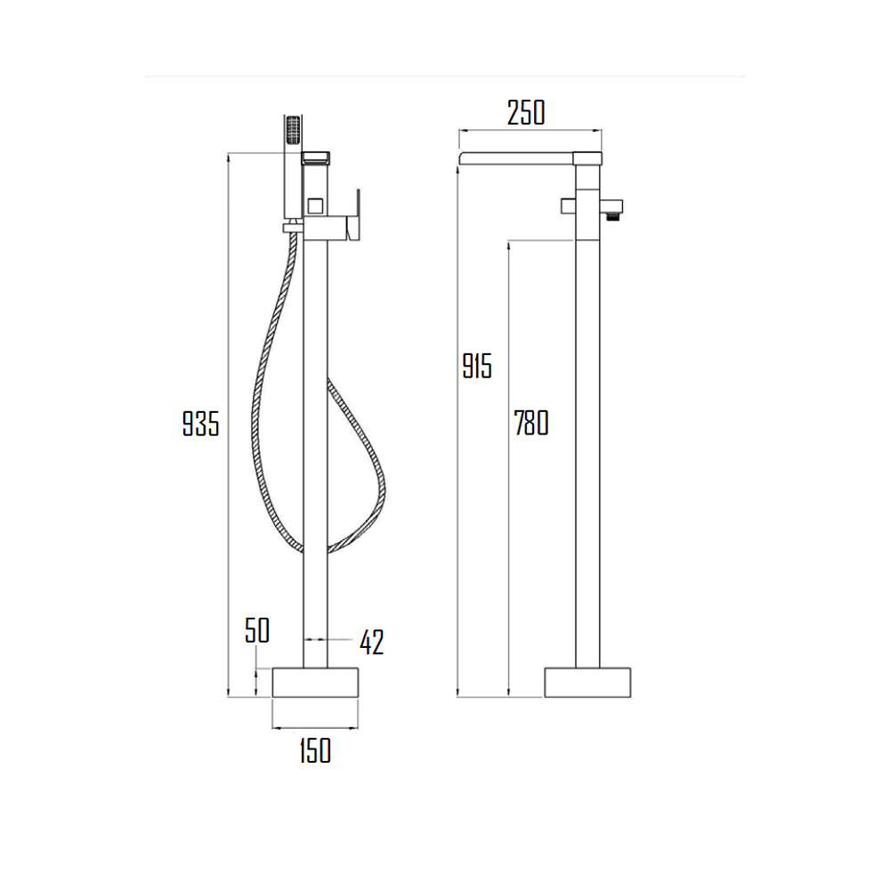 LUND WATERFALL BATHTUB MIXER-LUN-5023