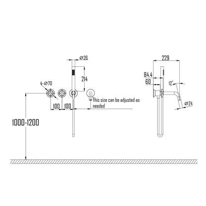 ÖSTRA BATHTUB MIXER-ÖST-206