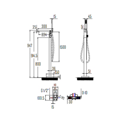 TENSTA BATHTUB MIXER-TEN-6015