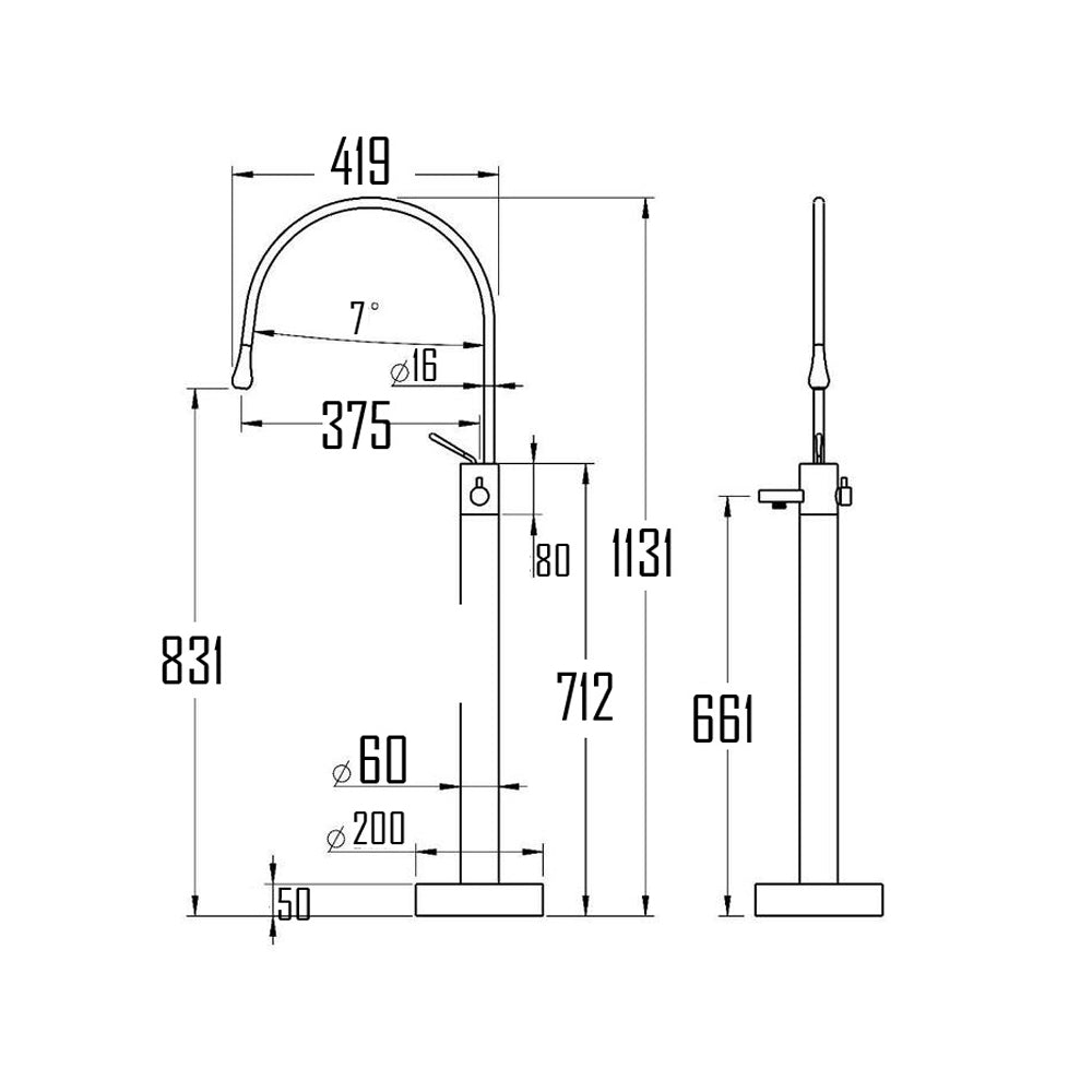 TROSA BATHTUB MIXER-TRO-09