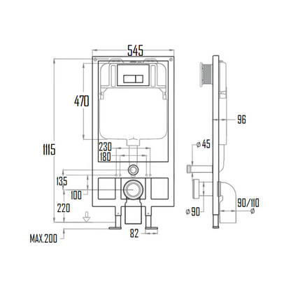 CONCEALED CISTERN-SVER-103CC