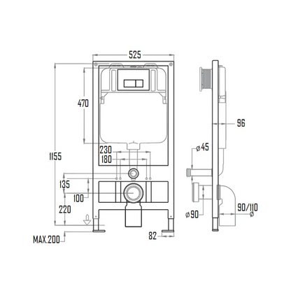 CONCEALED CISTERN-SVER-106CC