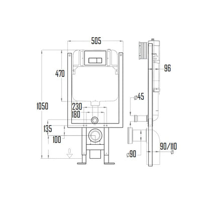 CONCEALED CISTERN-SVER-107CC