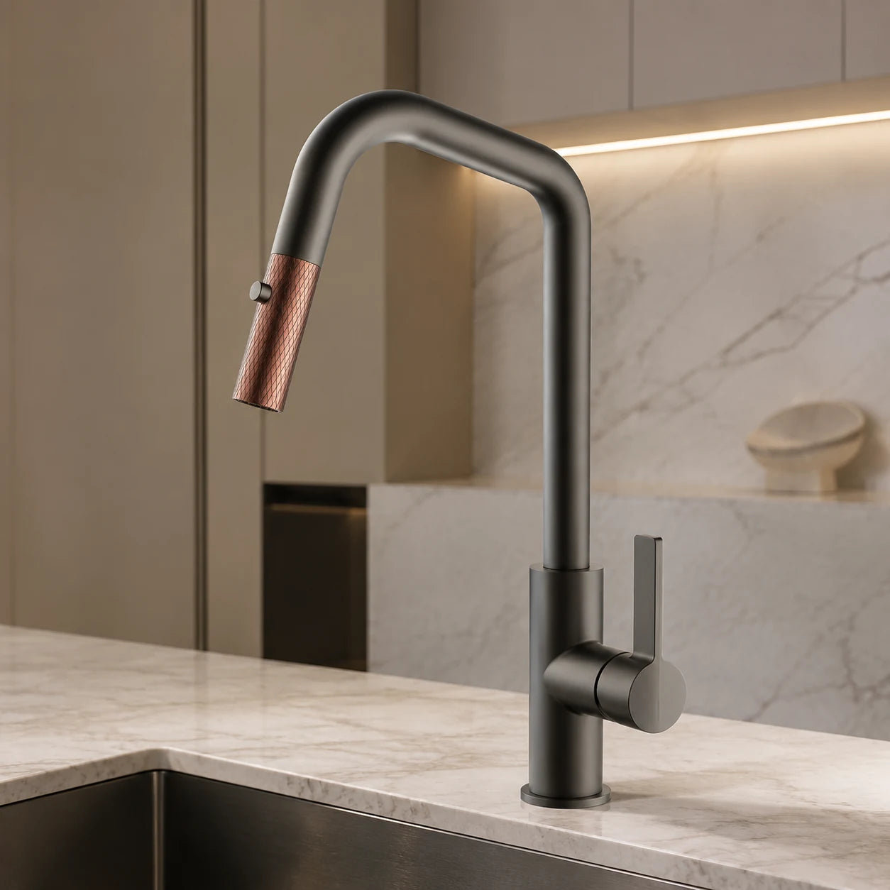 GOTHEN KITCHEN MIXER W/ PULL OUT SHOWER-GOT-292