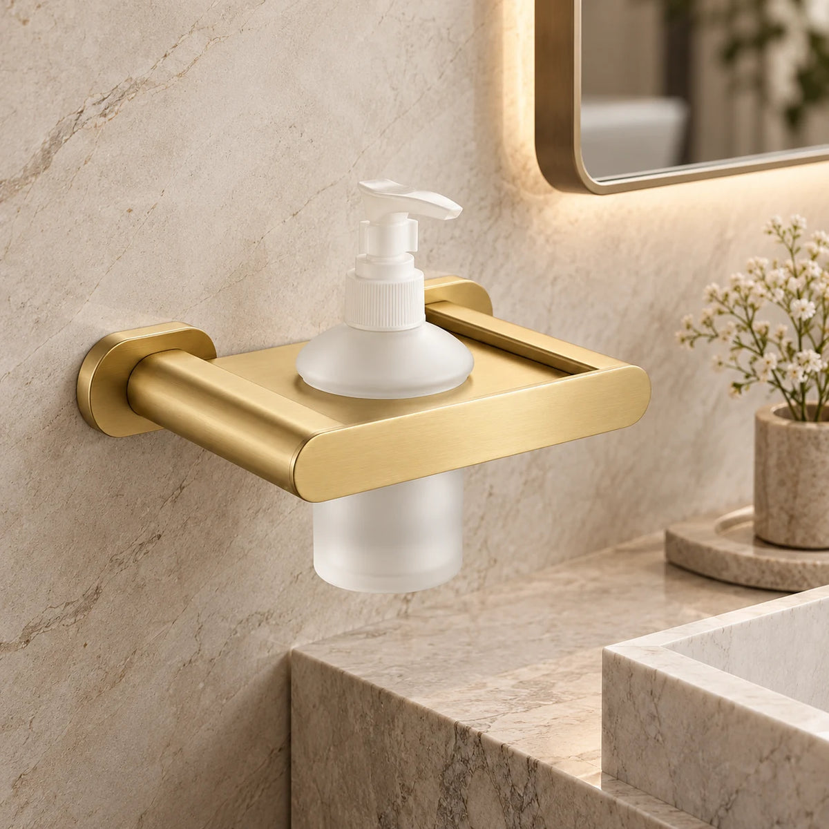 GRUMS SOAP DISPENCER W/HOLDER-­GRU-861