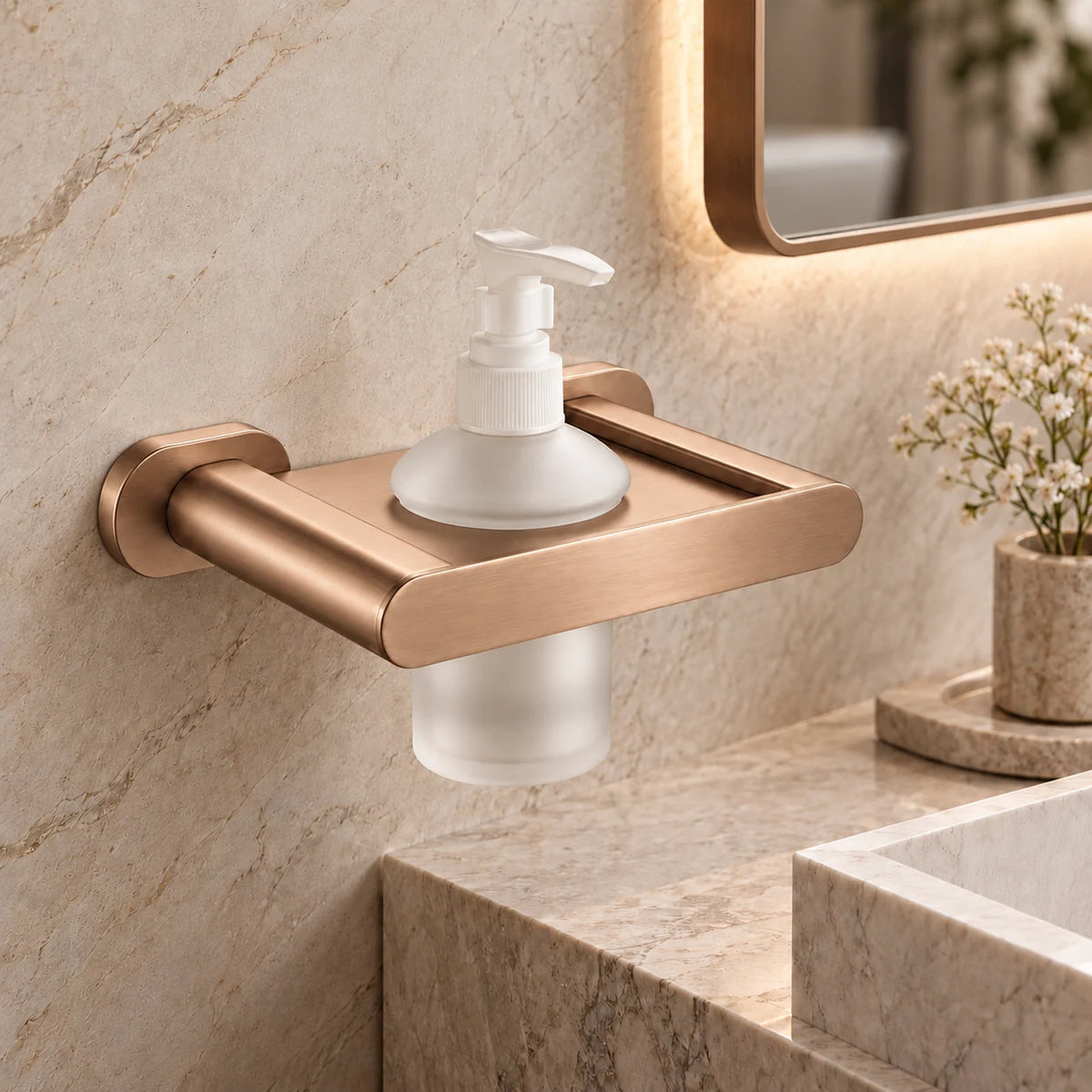 GRUMS SOAP DISPENCER W/HOLDER-­GRU-861