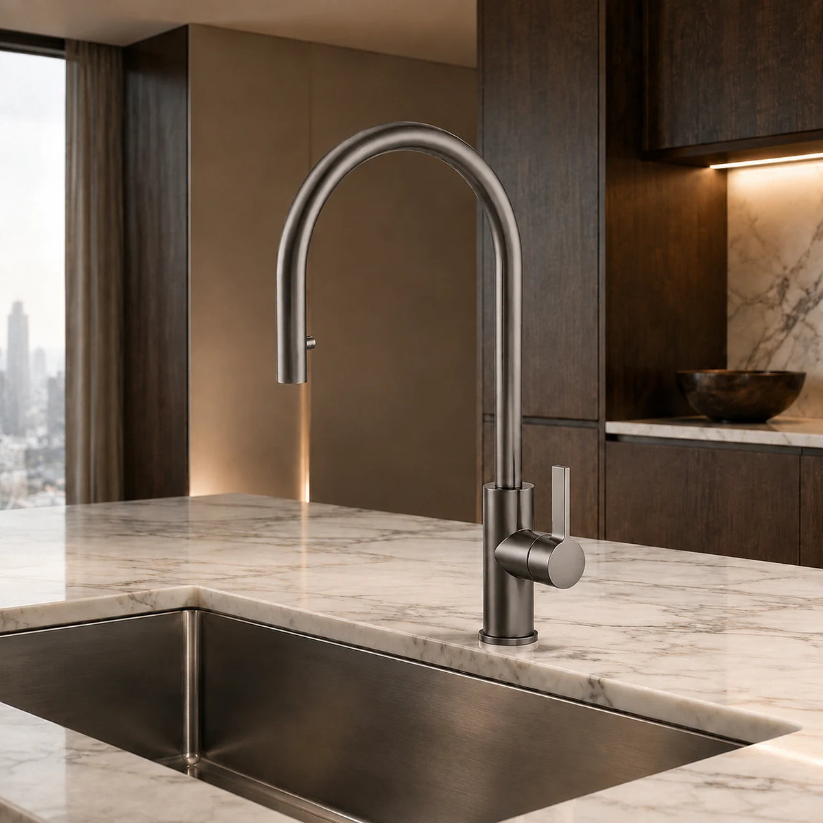 HALM KITCHEN MIXER W/ PULL OUT SHOWER-HAL-291