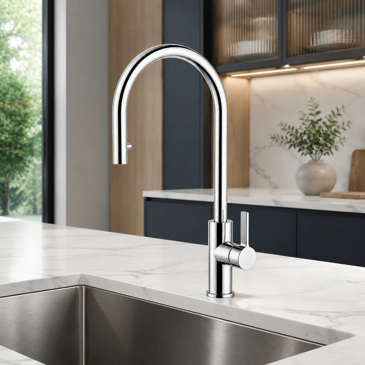 HALM KITCHEN MIXER W/ PULL OUT SHOWER-HAL-291