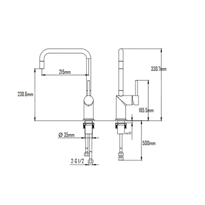 DALSLAND FIXED KITCHEN MIXER-DAL-612