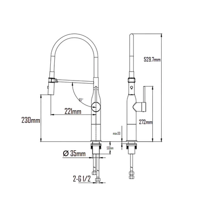 HALLAND KITCHEN MIXER-HAL-609