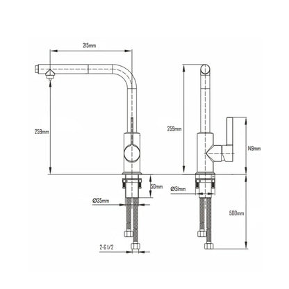 JOKK KITCHEN MIXER W/ PULL PUT SHOWER-JOK-B375