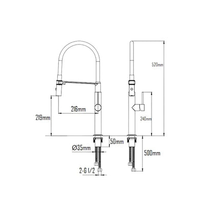 VASA KITCHEN MIXER W/ SWIVEL SPOUT-VAS-371