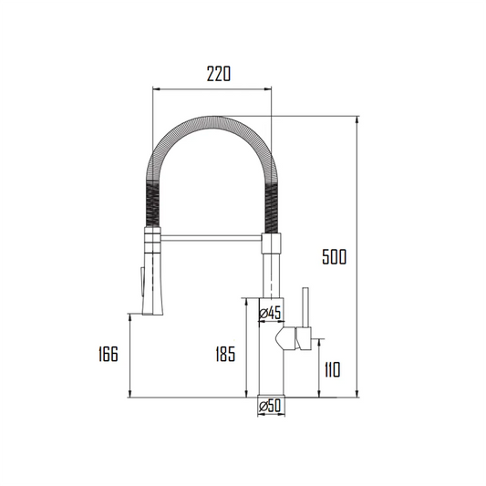 VASA 4 KITCHEN MIXER W/ SWIVEL SPOUT-VAS-375