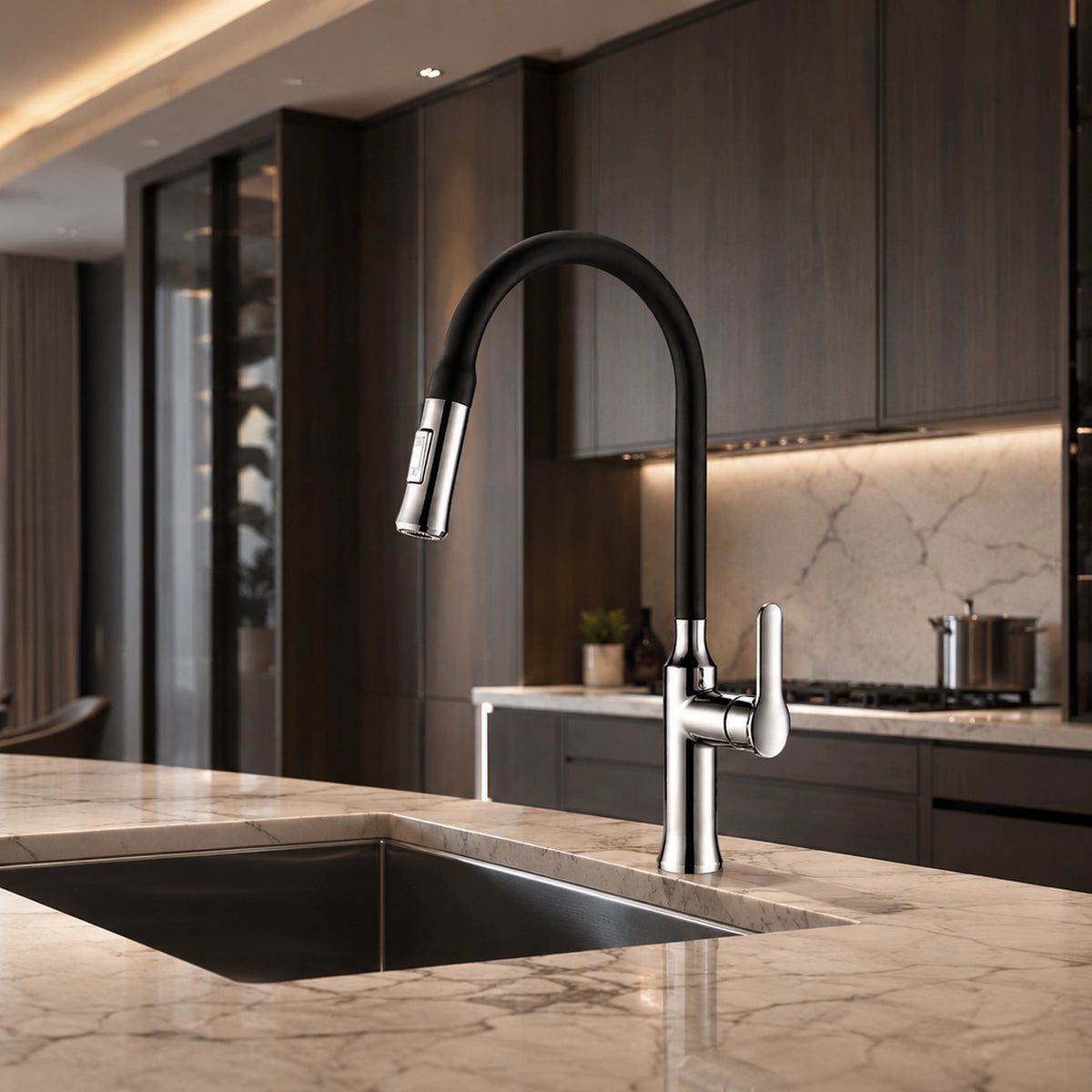 MARS KITCHEN MIXER W/PULL OUT SHOWER-MAR-238