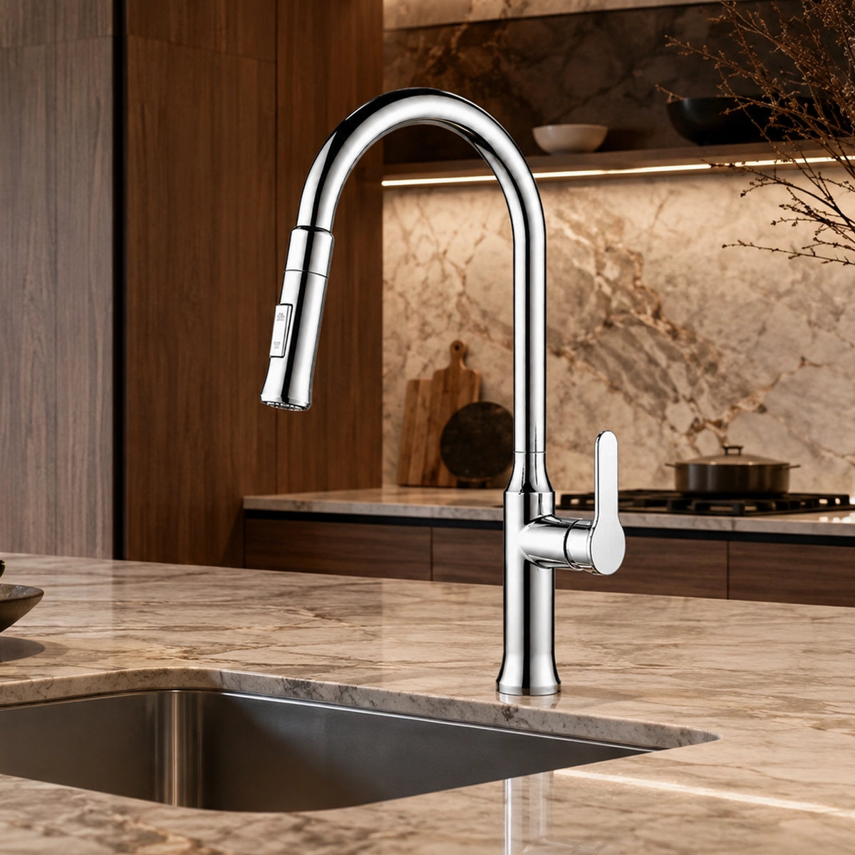 MARS KITCHEN MIXER W/PULL OUT SHOWER-MAR-238