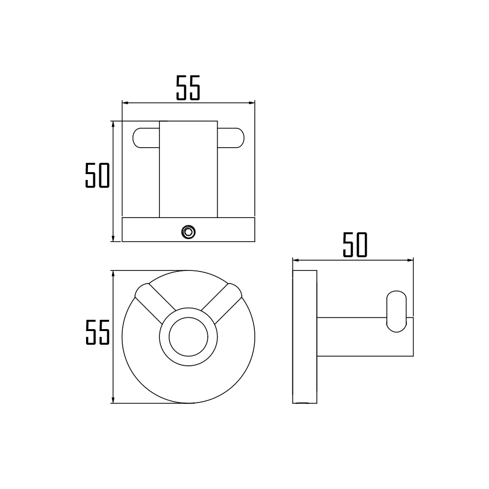 GAMLA DOUBLE ROBE HOOK-GAM-712